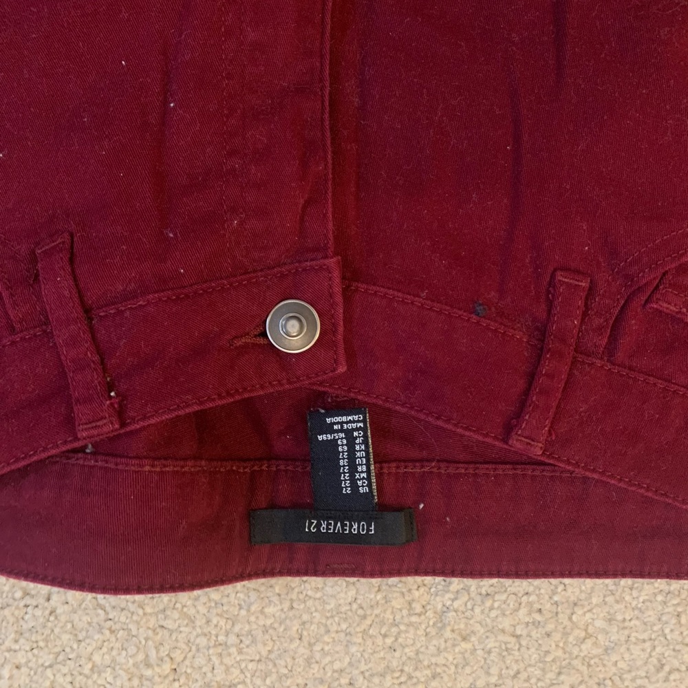 Burgundy Jeans